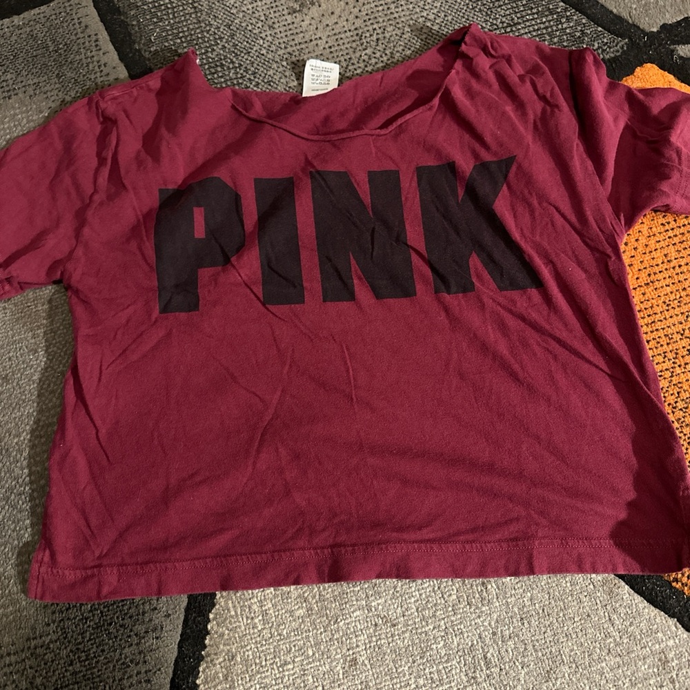 PINK Victoria's Secret Kids Burgundy Tee